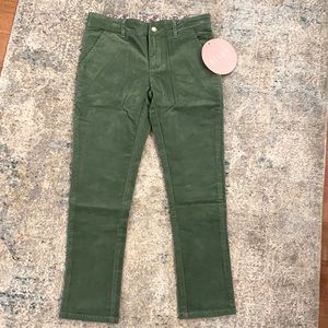 Bisby green corduroys size 6 NWT